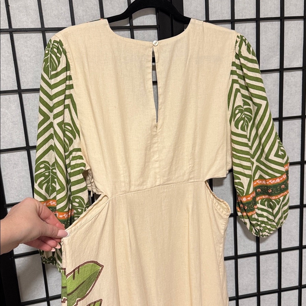 Farm Rio x Anthropologie Palm V-Neck Midi Dress size XL - Picture 13 of 14